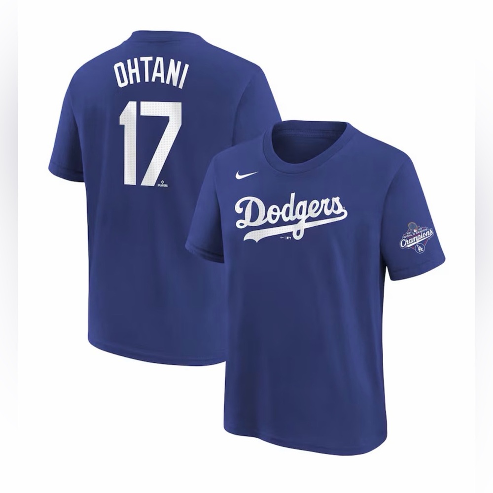 Nike Authentic Los Angeles Dodgers Ohtani #17 World Champions T-Shirt Men’s 4XL - Picture 3 of 8